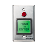 Alarm Controls TS-9 5/8 x 7/8in. Square Green Illuminated Push to Exit Pushbutton
