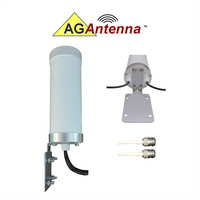 AG Antenna AG29-1-NF AG29 Omni MIMO 2 x CBRS 4G CBRS 5G NR Antenna w/L-Bracket Mount - Includes 2 x 1ft Coax Cable - N F