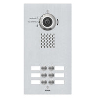 Aiphone IX-DVF-6 IX Series 6-Call Button IP Video Door Station, Flush Mount, Stainless Steel