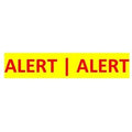 SigCom 880-0047-Y Label for SPECTRUM Pull Stations "ALERT ALERT", Red Text, Yellow Label