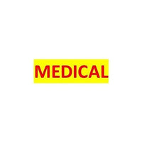 SigCom 880-0056-Y Label for SPECTRUM Pull Stations Lower Section "MEDICAL", Red Text, Yellow Label
