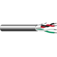 West Penn AQC359GY1000 Non Plenum Audio Cable, 4C 20G Stranded 2SHL/2UNS WBLK