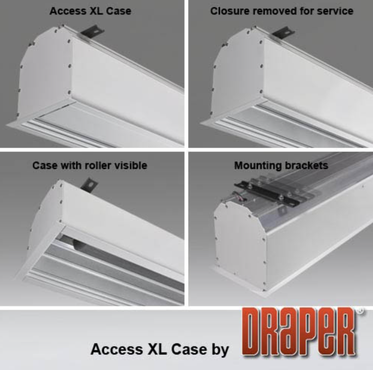 Draper 147006U Access XL V 248 HDTV Proj Scrn Matt Wht