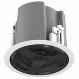 AtlasIED FAP63T-BEGR 6.5" Coaxial In-Ceiling Speaker with 32W 70V, 100V Transformer, Ported Enclosure, Safety First Mounting System and Round Black Edgeless Grill