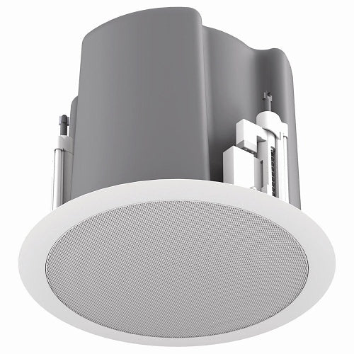 AtlasIED FAP63T-BEGS 6.5" Coaxial In-Ceiling Speaker with 32W 70V/100V Transformer, Ported Enclosure, Safety First Mounting System and Square Black Edgeless Grille