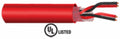 Alpha 2PRJS18/1000 18/2 Stranded BC Communication Cable, Flame Retardent Tape, LSZH, 2-Hour Fire-Rated, 1000' Coil, Red