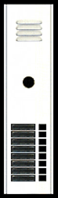 Alpha AM492/08P 8-Button Speaker and Power Module, Aluminum