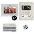Alpha VKG2-A7/2AS 2-Unit Videointercom KIT-AL-SU, Includes 2- ART7LITE/G2 Monitors, 2-Button Surface Aluminum Door Camera Station and Power Equipment