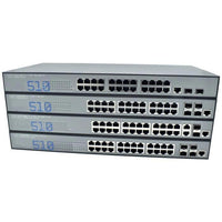 American Fiberteck AFI510-24G-4XS Managed Switch 24-Port RJ45 with 4 SFP Ports, 24-Port, Black