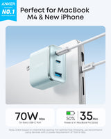 Anker Nano Charger (70W, 3 Ports)