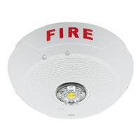 System Sensor SCWLED L Series Ceiling Mount Strobe with LED, FIRE Label, White