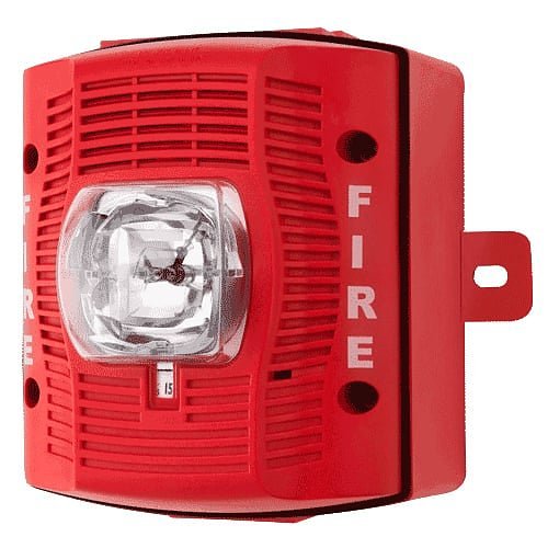 System Sensor SPSRK-R SpectrAlert Advance Red Outdoor Speaker Strobe, Standard CD, "FIRE" Marking (Replacement Model)