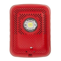 System Sensor SPSRLED L-Series Indoor Speaker Strobe, "FIRE" Label, Wall Mount, Red