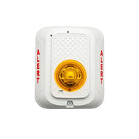 System Sensor SWLED-ALERT L-Series LED Strobe with Amber Lens, Wall-Mount, Indoor, Marked ALERT, White