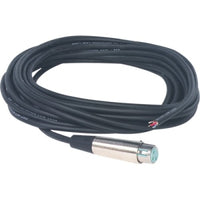 Bogen MAC 3-Pin XLR Female to Bare Wires Mic Cable, 25'