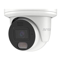 AVYCON AVC-NUE41F28 4MP Turret Network Camera with Built-In MIC, 2.8mm Fixed Lens, IP67, White