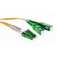 Cleerline 3DOS2LCSC05M-APC XD Series Bend Performance Duplex Patch Cable, LC/APC-SC/APC, OS2, 3.0 mm Riser, Yellow, (5M) 16.4'