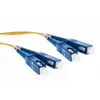 Cleerline 3DOS2SCSC02M-UPC XD Series Bend Performance Duplex Patch Cable, SC/UPC-SC/UPC, OS2, 3.0 mm Riser, Yellow, (2M) 6.6'