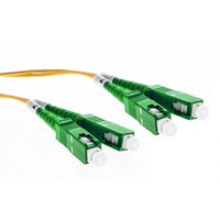 Cleerline 3DOS2SCSC03M-APC XD Series Bend Performance Duplex Patch Cable, SC/APC-SC/APC, OS2, 3.0 mm Riser, Yellow, (3M) 9.8'