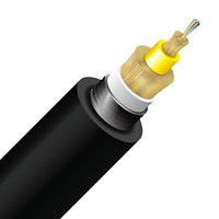 Cleerline 12ACS9125OS2PE-B SSF Armored Direct Burial Micro-Distribution LT Cable, 12-Strand, PE/OSP/Burial, 9/125, G657 A2/B2 OS2, Black