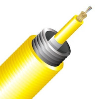 Cleerline 12IAD9125SMOS2P-B SSF Interlocking Armored Micro-Disribution LT Cable, 12 Strand, Plenum, 9/125, G657 A2/B2 OS2, Yellow, Cut to Order