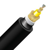 Cleerline 24ACS9125OS2PE-B SSF Armored Direct Burial Micro-Distribution LT Cable, 24 Strand, PE/OSP/Burial, 9/125, G657 A2/B2 OS2, Black, Cut to Order