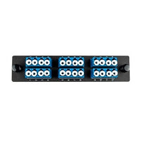 Cleerline SSF-LC24-SM-OS2 LGX Adapter Plate, 24 Fiber, Quad, LC/UPC, 9 µm OS2, Blue
