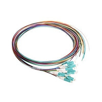 Cleerline PT-LC12-MM-1M BendSafe 900um Fiber Optic Pigtail Assembly, 12 Fiber, LC/UPC, 50 µm OM3, 1m