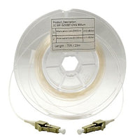 Cleerline SSF-CLRMMLCLC-75 Transparent SSF Cleerfiber Multimode Fiber Optic Cable, 50/125, 900µm, Terminated LCLC, Clear, (23m) 75'