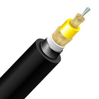 Cleerline TD006S2D9BN-B BendSafe Armored Direct Burial Distribution TB Cable, 6 Strand, PE/OSP/Burial, 9/125, G657 A2/B2 OS2, Black, Cut to Order