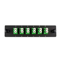 Cleerline SSF-LC12-SM-OS2-APC Adapter Plate, 12 Fiber, Duplex, LC/APC, 9 µm OS2, Green