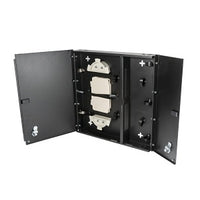 Cleerline SSF-SWM-SPLIT-WL-E2 Small Wall Mount Metal Enclosure, Empty with Split Metal Door, One Lock/Key, Fits 2 LGX Adapter Plates