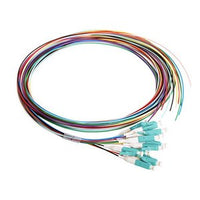 Cleerline PT-LC12-MM-3M Fiber Optic Pigtail Set, 12-Fiber OM4, Simplex LC/UPC to Blunt, 900 µm Buffered, (3.0m) 9.8'