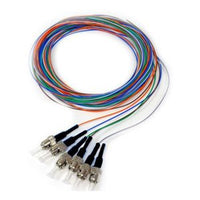 Cleerline PT-ST06-MM-3M Fiber Optic Pigtail Set, 6-Fiber OM4, Simplex ST/UPC to Blunt, 900 µm Buffered, (3.0m) 9.8'