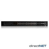 IDIS CRIS28V3 28-Port DirectNET Gigabit PoE Switch, 370W