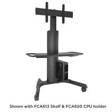 Chief LPAUB Series Large Fusion Manual Height Adjustable Mobile AV Cart (Black) For Displays 42-86"