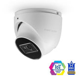 First Alert CX4TE08F28PW 8MP AI Cloud Turret Camera, 2.8mm Fixed Lens