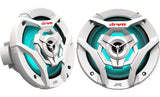JVC CS-DR6201MW drvn 6.5" 2-Way Marine/Motorsport Speakers with RGB LED, White (Pair)
