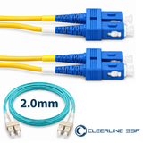 Cleerline CTG-S4E-02SUSU-20m SSF™ OM4 SC/UPC-SC/UPC Patch Cord 2.0mm 20m