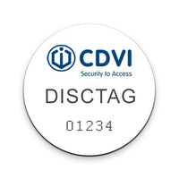 CDVI DISCTAG25 Mini PVC Adhesive Tag, 25-Pack