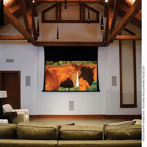 Draper 116370EHU Targa 137" diag. Electric Projection Screen, 16:10, 110V with LVC-IV Low Voltage Controller, Argent White XH1500E Surface