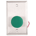 Dortronics 5211-MP23DA/G 5210 Series 1-9/16" Mushroom Push Button Switch on Single Gang Plate, Pneumatic Time Delay Form-Z (1-N.O. and 1-N.C.), Green