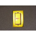 Dortronics W5286-P25XE1 5286 Series DPDT Momentary with 1-Gang Switch Plate, "PUSH TO EXIT" Black Text, Clear Aluminum Anodized