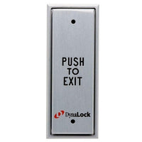 DynaLock 6850 Narrow Push Plate, SPDT Double Break, Satin Aluminum