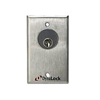 DynaLock 7022-CYL-LED-NR-US32D Keyswitch Momentary Double Pole Double Throw Switch with Cylinder