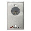 DynaLock 7022-US32D Single-Gang Key Switch for Control Electric Locks, DPDT