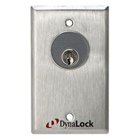 DynaLock 7022-US32D Single-Gang Key Switch for Control Electric Locks, DPDT