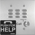 Viking E-1600-32-IP ADA and CE Compliant VoIP Stainless-Steel Handsfree Emergency Phone with Digital Voice Announcer, 2-Gang Box Mount