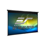 Elite Screens M80UWH Manual Series 80" Pull-Down Projection Screen, 16:9 Aspect Ratio, Matte White