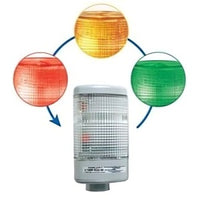 Edwards Signaling 108ID-RBA-G1 108 Series Surface Mount Tone Base LED Beacon, Flash or Steady Light